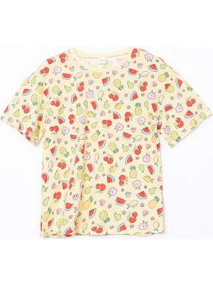 Lc Waikiki Yeni Sezon Bisiklet Yaka Kız Çocuk Pijama Üst