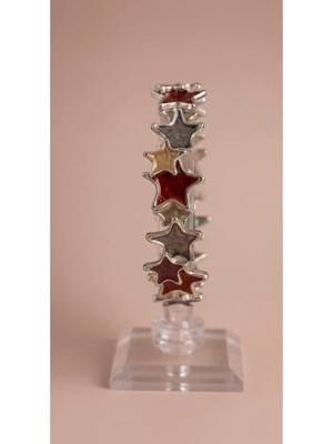 Renkli Yıldız Figürlü Mineli Esnek Bileklik