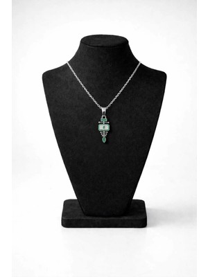 Vintage Tasarım Yeşil Kolye