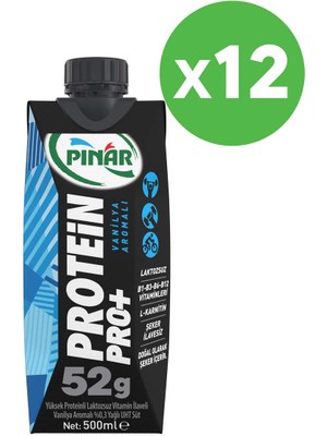 Pınar Protein Pro+ Vanilyalı 500 ml x 12 Adet