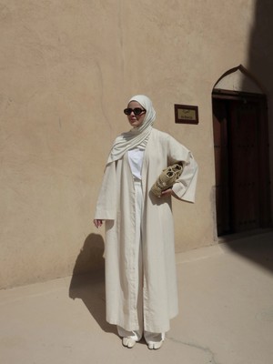 Moda Aksa 6036 Keten Abaya