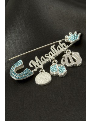 Zero Land Storozde Maşallah Yazılı Broş - Mavi