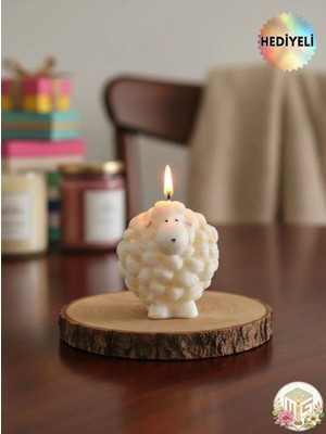 Kuzu Mum Dekoratif (Soya Wax) Lavanta Kokulu