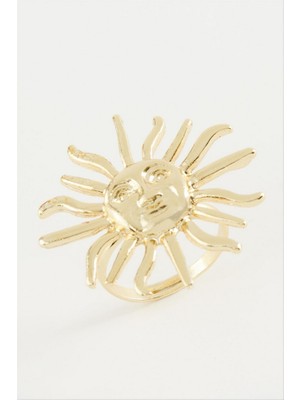 Zero Land Storozde Güneş Metal Yüzük - Sarı