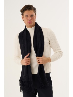 Alexander Gardi Saç Örgü Desenli Püsküllü Atkı