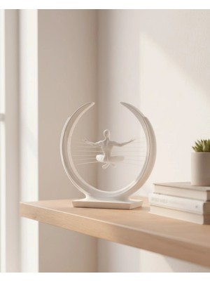 Shopwave 3D Zen Heykeli Modern Ay Tasarımlı Meditasyon Biblosu