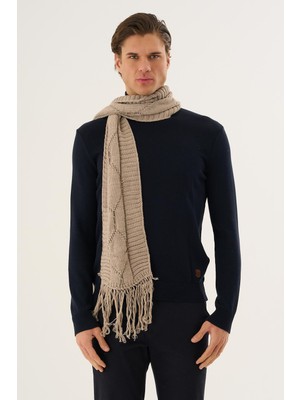 Alexander Gardi Saç Örgü Desenli Püsküllü Atkı