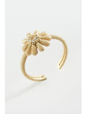 Zero Land Storozde Çiçek Taşlı Yüzük - Sarı