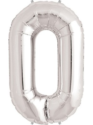 DS LLC Ieg™ 0 Rakam Folyo Balon Gümüş 40 Inç DSLLCRS-ETIEG34