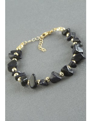 Zero Land Storozde Kırık Doğaltaş Bileklik - Lacivert