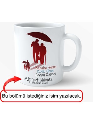Babalar Günü Özel – Canım Babam Tasarımlı Porselen Kupa | Hediye Kupa