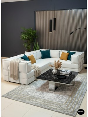 Colormix Modern L Koltuk Köşe Takımı - Tamamen Sünger Rahat Oturum -Modüler Köşe Koltuk