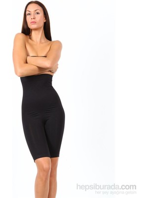 Miorre Uzun Paçalı Şekillendirici Korse Silikonlu Kadın S-M Beden Siyah Renk