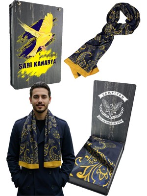 Fenerbahçe Saadettin Saran Desenli Kaşkol Uv Kutu Hediyeli