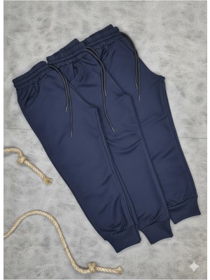 Vieso 3'lü Eşofman Altı Likralı Birinci Kaliteli 2 Iplik Şardonsuz Mevsimlik