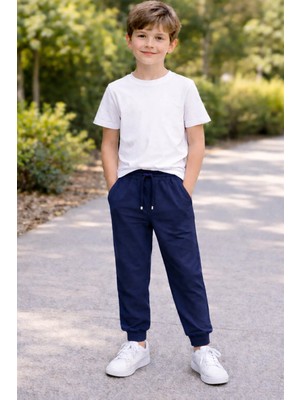 Vieso Kız Erkek Çocuk Eşofman Altı Likralı Birinci Kaliteli 2 Iplik Diz Yapmaz Mevsimlik