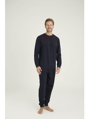Kly Erkek O.yaka Kol Paça Ribana Pijama Takımı Şık Tasarım Kalın Kumaş
