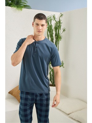 Kly %100 Pamuk Yeni Sezon Erkek Lüx Tasarım Pijama Takımı