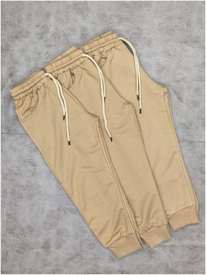 Vieso 3'lü Eşofman Altı Likralı Birinci Kaliteli 2 Iplik Şardonsuz Mevsimlik