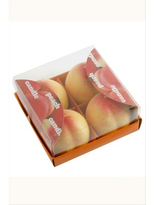 Zero Land Storozde Şeftali Mum 4 Adet - Sarı