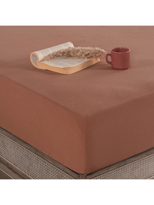 Macas Home Mocca Mousse %100 Pamuklu Yıkamalı Tek Kişilik Lastikli Çarşaf 100*200
