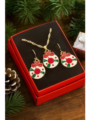 Zero Land Storozde Şeker Yılbaşı Kutulu Zincir Kolye Set - Beyaz