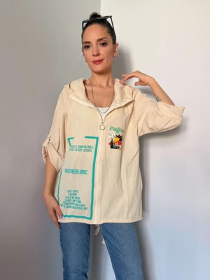 Çiçek Baskılı Salaş Ceket