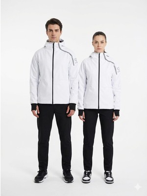 Gamp Unisex Kapüşonlu Parmak Geçmeli Softshell Mont