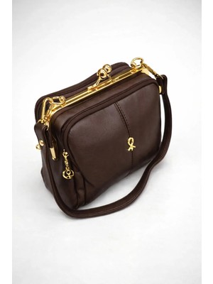 Vieso Kadın Klipsli 4 Gözlü Yumuşak Deri El, Omuz ve Çapraz Çanta (18CMX26CM)