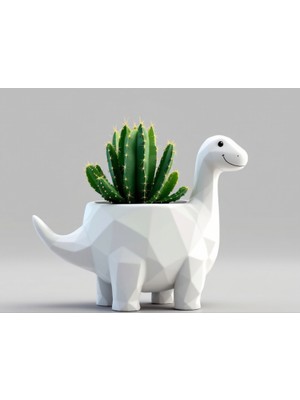 Razmo Dinozor Figürlü Dekoratif Saksı - Estetik Sukulent ve Kaktüs Çiçekliği, Minimalist Dino Planter, Çocuk Odası Modern Dino Planter – Perfect For Flowers