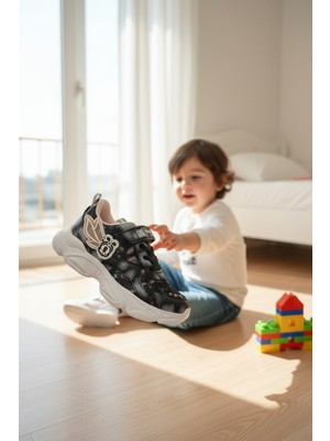 Enoch Kanat Formlu Cırtlı Bağcıklı Bebek Ilk Adım Spor Ayakkabı
