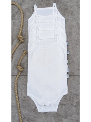 Vieso 5'li %100 Pamuk Ip Askılı Bebek Çıtçıtlı Body Atlet Zıbın