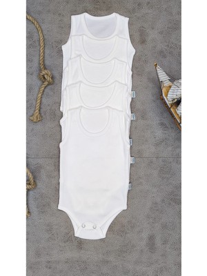 Vieso 5'li % 100 Pamuklu Kız Erkek Çıtçıtlı Bebek Body Zıbın Atlet