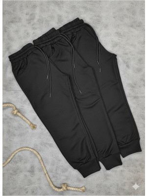 Vieso Unisex 3'lü Eşofman Altı 9 Yaş İçin Mevsimlik Likralı Şardonsuz Tasarım