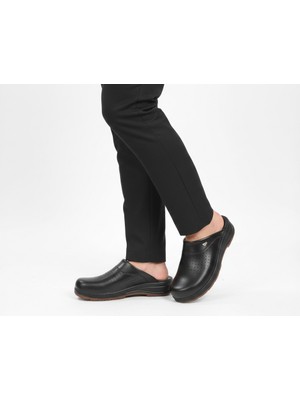 Vetro S001 Çift Taban Kaymaz Poliüretan Suni Deri Sabo Terlik