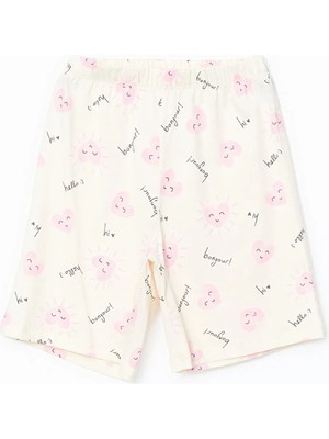 Lc Waikiki Yeni Sezon Beli Lastikli Baskılı Kız Çocuk Pijama Şort