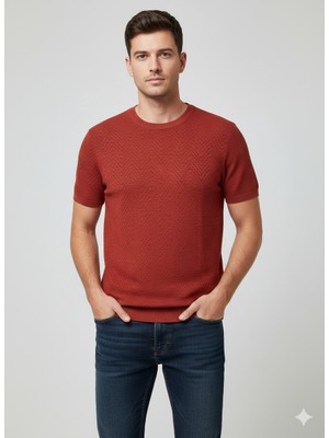 Centilmen Kip Triko Yuvarlak Yaka T-Shirt 10003