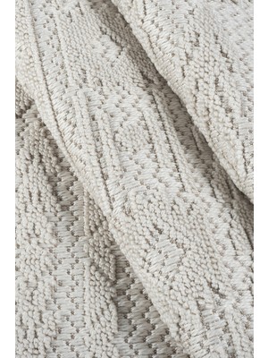 Lexa Home Krem Bukle Halı - Yumuşak Dokulu Salon Mutfak Koridor Halısı - Antialerjik Makine Dokuma