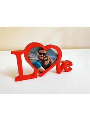 Love Yazılı Fotoğraf Çerçevesi – Sevgiliye Özel 3D Baskı Hediye