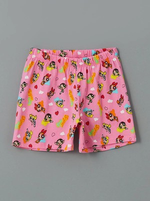 Lc Waikiki Yeni Sezon Beli Lastikli Powerpuff Girls Baskılı Kız Çocuk Pijama Şort