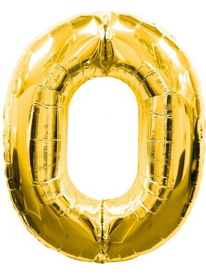 0 Rakamlı Folyo Balon Gold Renk  40 Inç