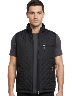 Hamitogulları Siyah Kapitone Polarlı Yelek