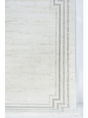 Lexa Home Bambu Tarz Salon Halısı - 4m² ve 6m² Açık Gri Oturma Odası Halısı - Antialerjik Dokuma