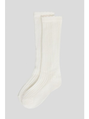 Tyess Bg Store Kız Çocuk Beyaz Çorap