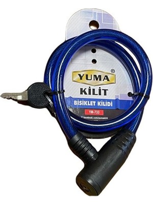 Yuma YM-733 Mavi 65 cm Bisiklet Kilidi
