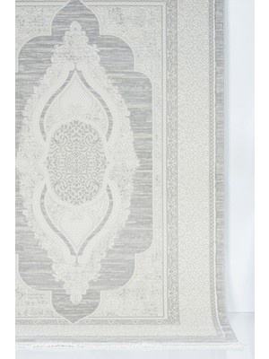 Lexa Home Bambu Tarz Salon Halısı - 4m² ve 6m² Açık Gri Oturma Odası Halısı - Antialerjik Dokuma