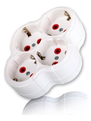 Fetih Dörtlü Topraklı Fişli Priz