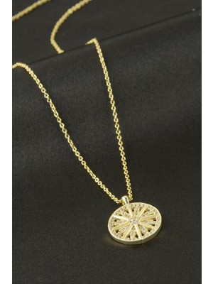 Zero Land Storozde Kartanesi Zirkon Taşlı Kolye - Sarı