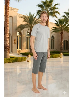 Kly Yeni Sezon 2026 Erkek O.yaka Lüx Tasarım Kaprili Pijama Takımı
