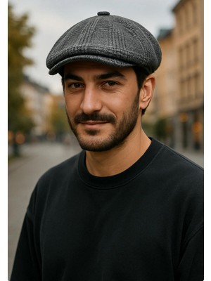 Kuru Jeans Erkek Ingiliz Tarzı Eşref Tek Kasket(Soğuk Havalara Stil Kat: Vintage Kasketler)